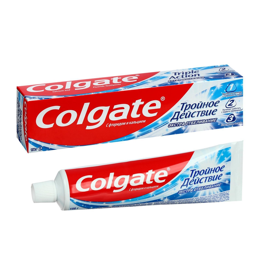 Зубная паста Colgate «Тройное действие», экстра отбеливание, 100 мл —  turboo.ru